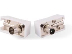 Conector de Antena MITSAI Coaxial 90º (Macho-Hembra