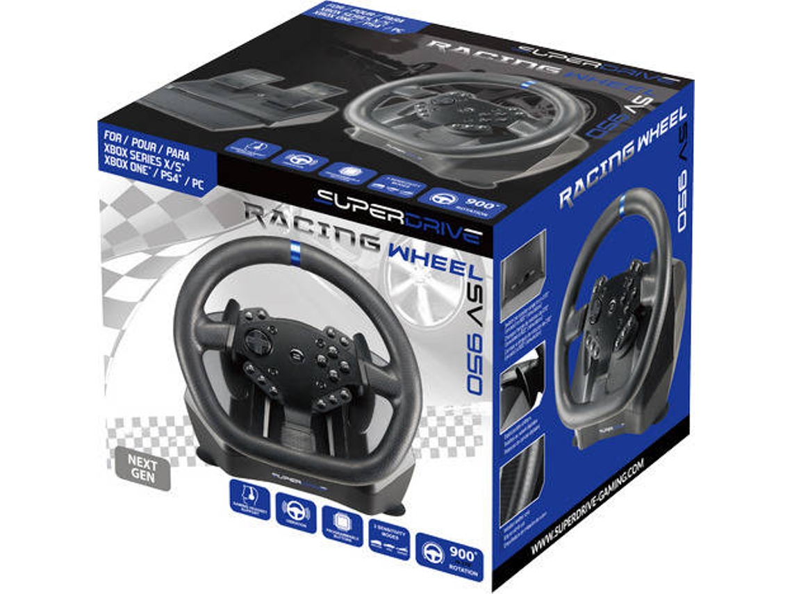 Volante + Pedales SUPERDRIVE SV 950 (Multiplataforma - Negro)