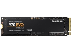 Disco SSD Interno SAMSUNG Serie 970 EVO M2 250GB (250 GB - M.2 PCI-Express - 3400 MB/s)