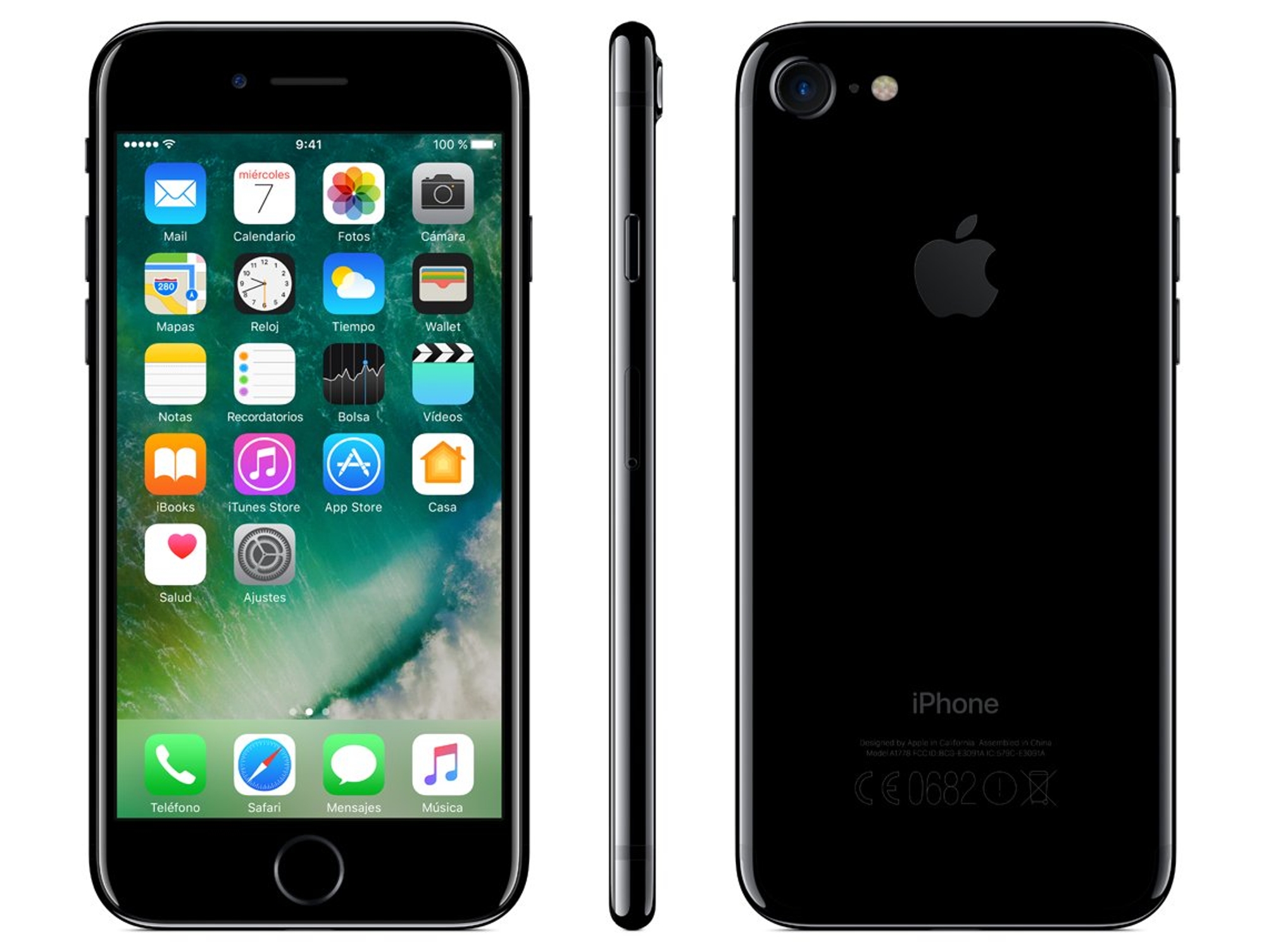 iPhone 7 APPLE (4.7'' - 2 GB - 32 GB - Negro Brillante)