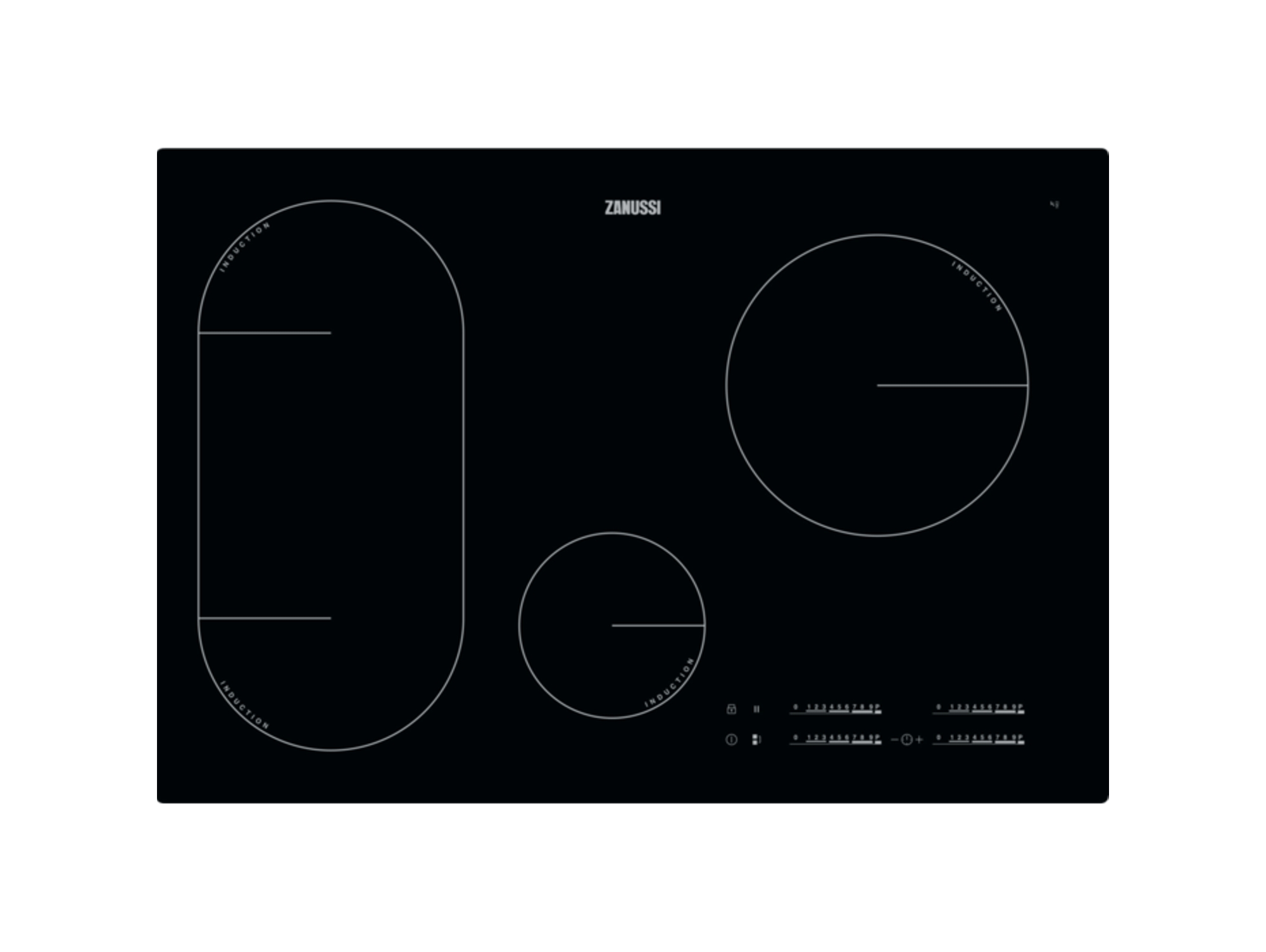 Placa Flex de Inducción ZANUSSI ZIL8470CB (Eléctrica - 75 cm - Negro)