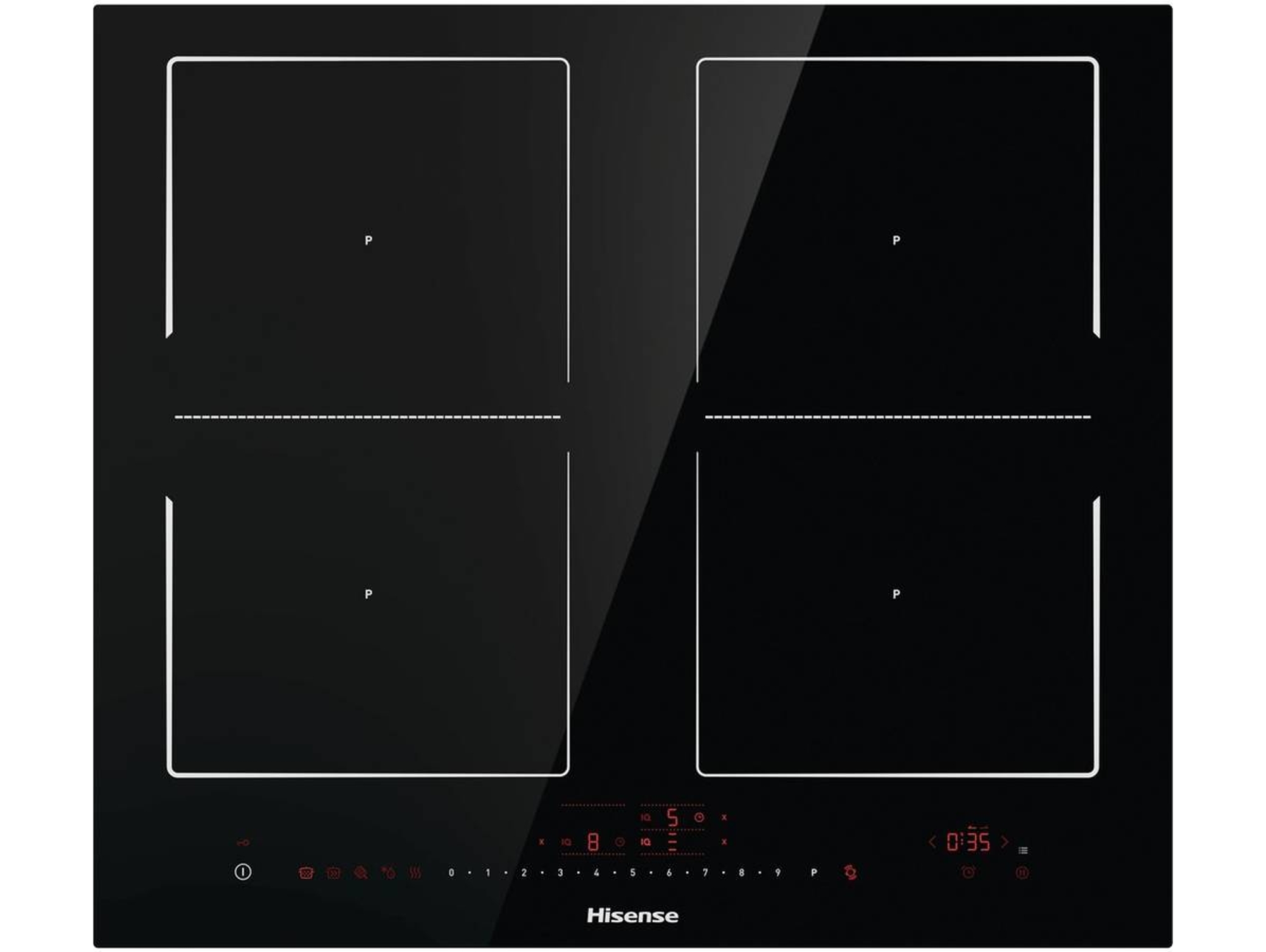 Placa de Inducción HISENSE I6456C (Eléctrica - 59.5 cm - Negro)