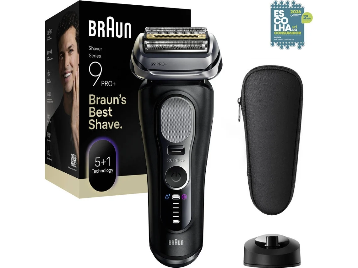 Máquina de Afeitar BRAUN Series 9 PRO+ 9610S (Autonomía 60 min - Recargable)
