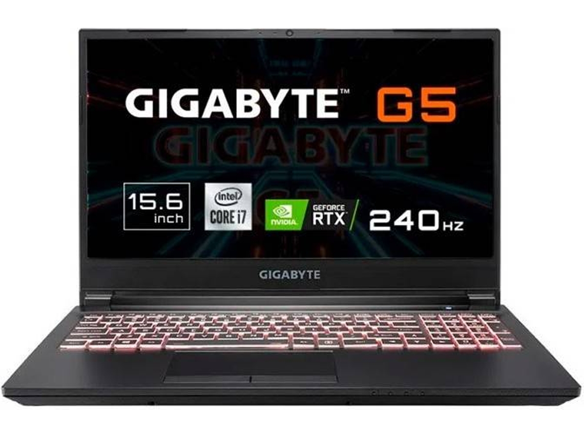 Portátil Gaming GIGABYTE G5 KC (Intel Core i7-10870H - NVIDIA GeForce RTX 3060 - RAM: 16 GB - 512 GB SSD PCIe - 15.6'')