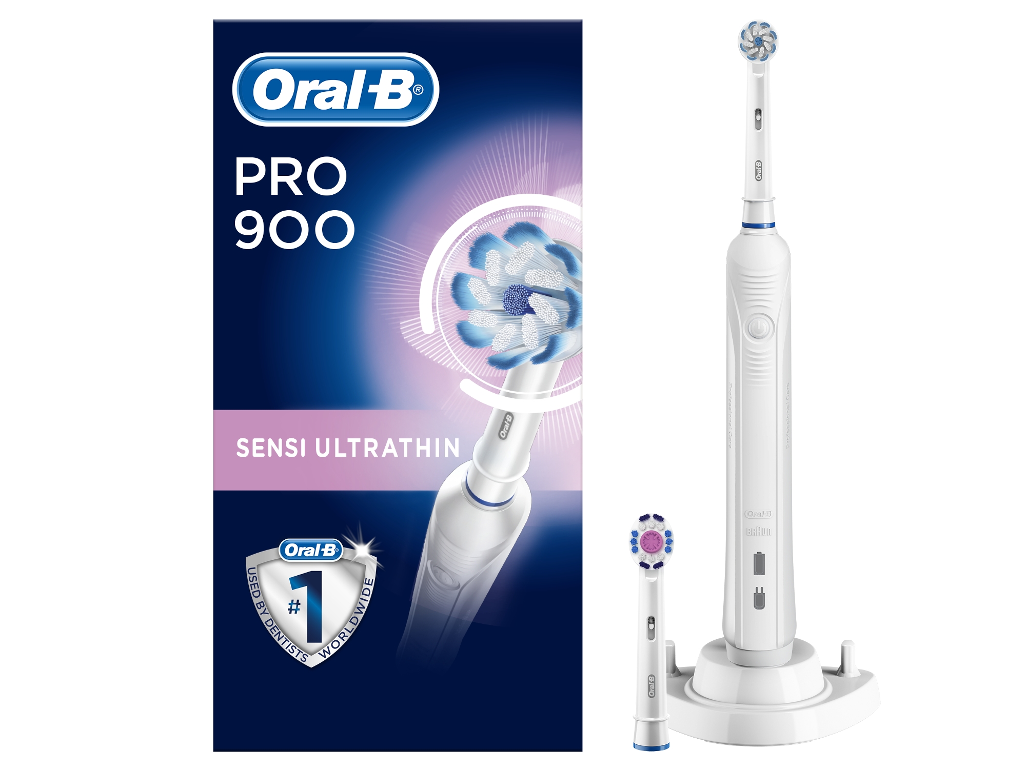 Cepillo de Dientes ORAL-B PRO 900 Sensi Ultrathin Blanco (20.000 rpm)