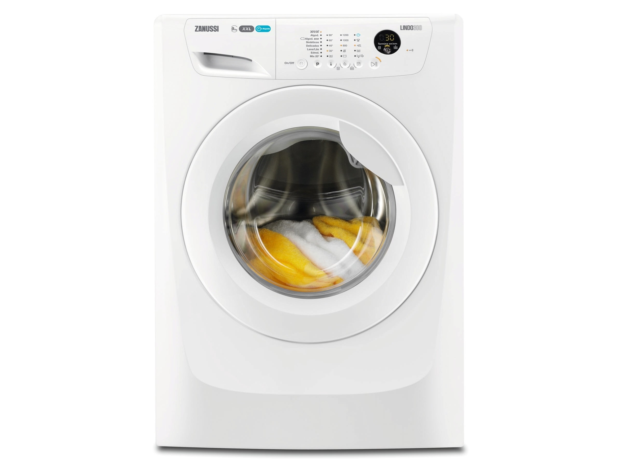 Lavadora ZANUSSI ZWF91283W (9 kg - 1200 rpm - Blanco)