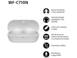 Auriculares Bluetooth SONY - WF-C710NW (Noise Canceling - Blanco