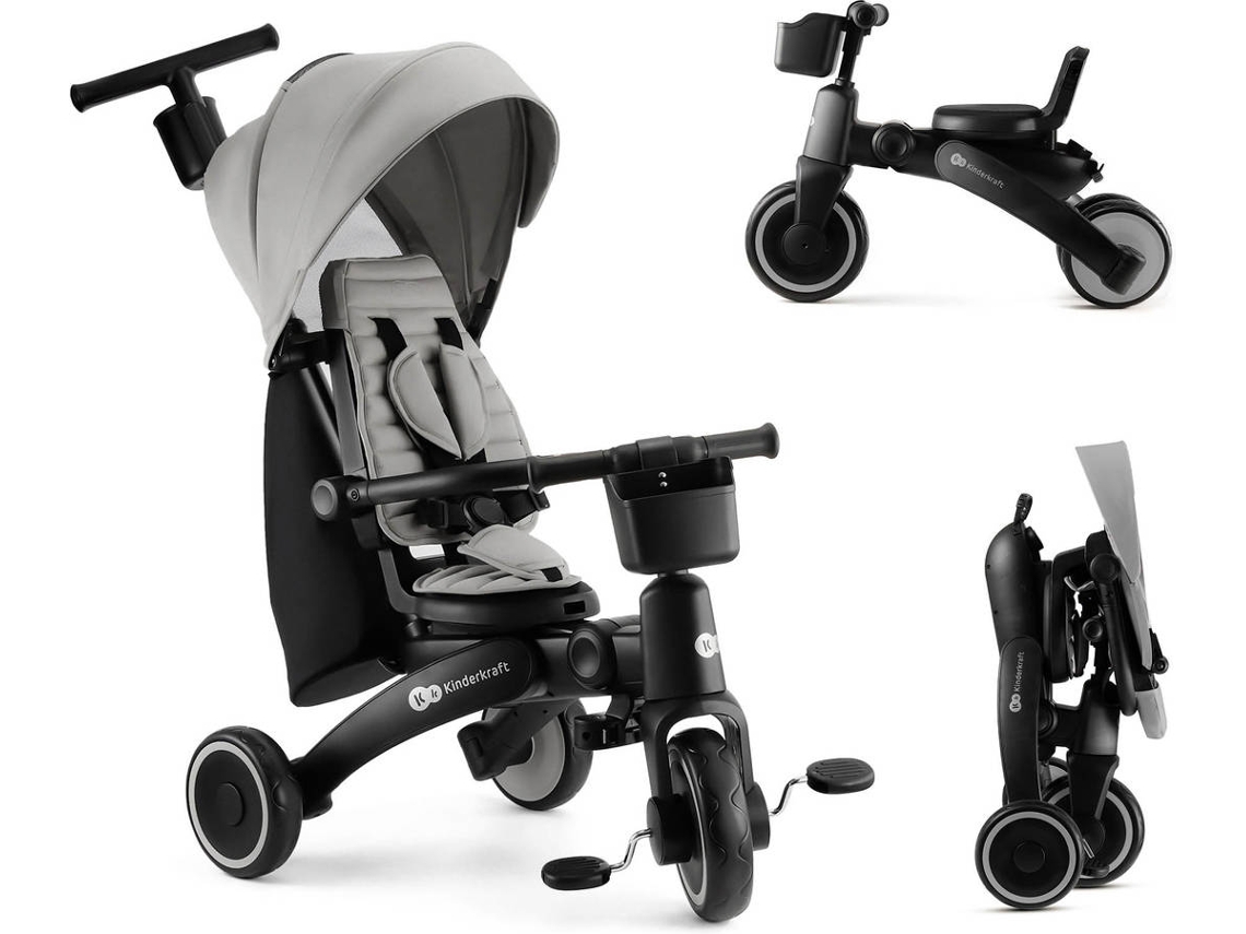 Triciclo 5 en 1 KINDERKRAFT Jazz 2 (Gris)