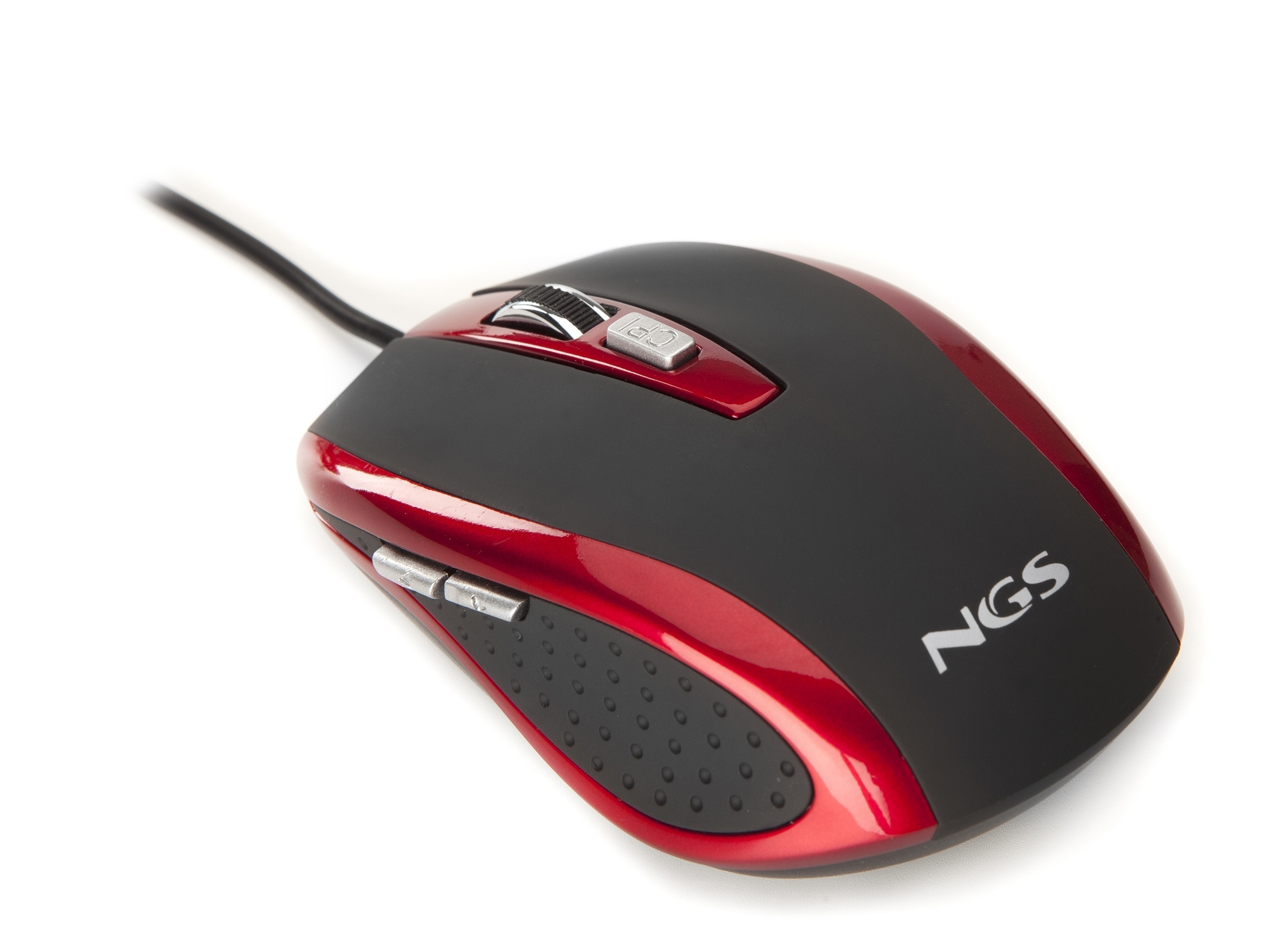Ratón NGS RedTick (Cable USB - Casual - 800 dpi - Rojo)