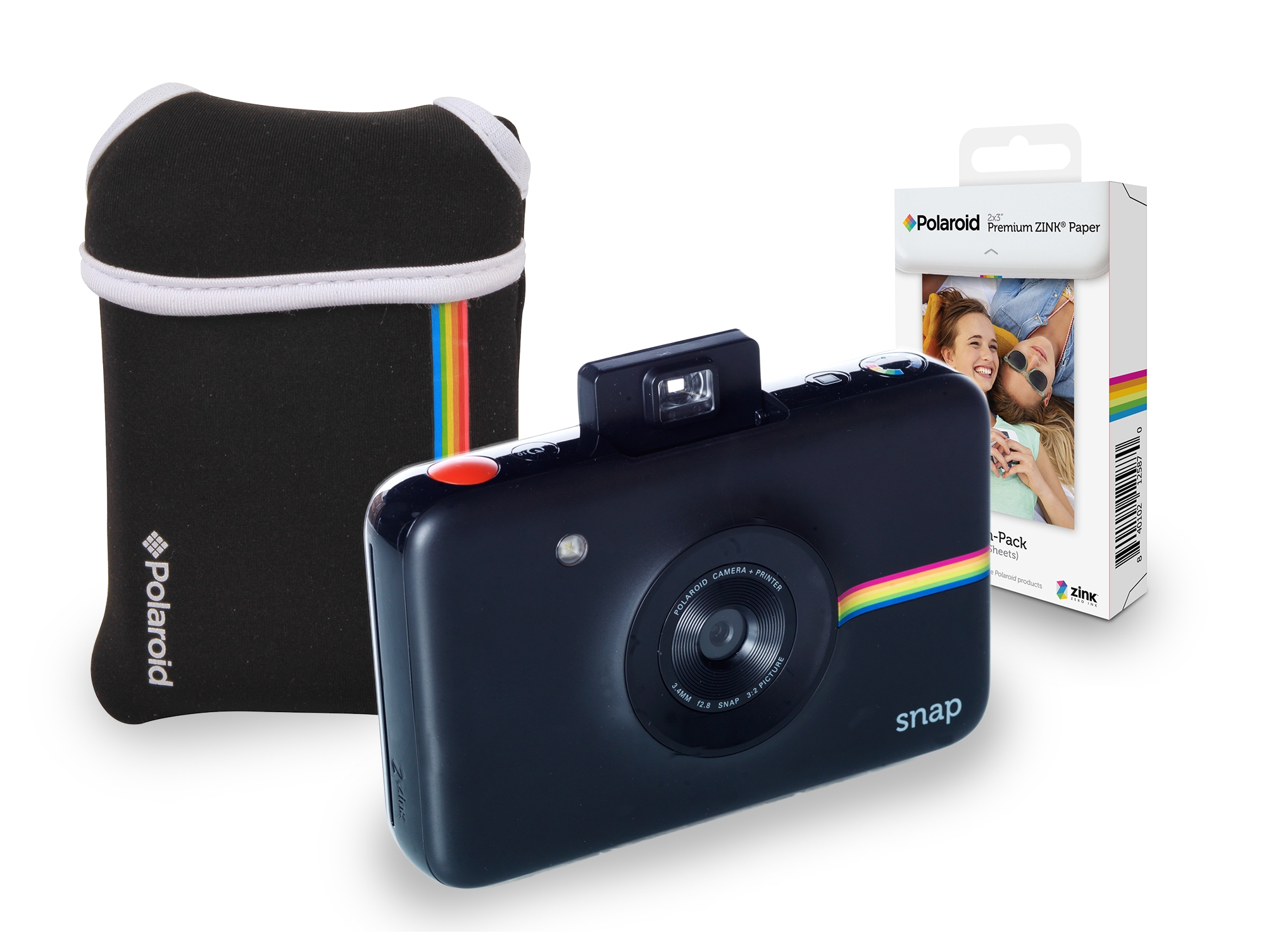Kit Cámara Instantánea POLAROID Snap (Negro - Obturación: Auto - Batería de polímero de litio 1100 mAh - 51x76mm)