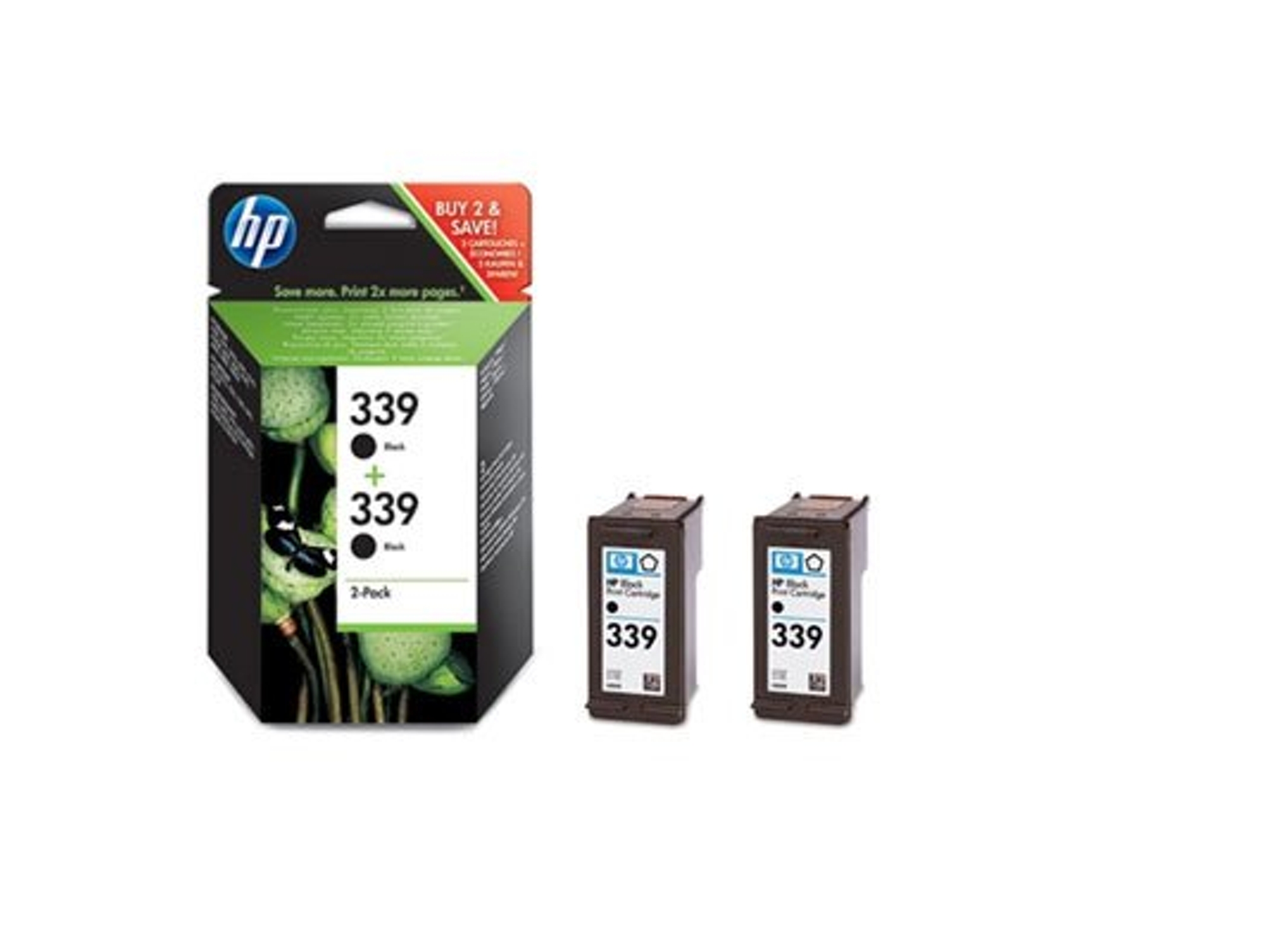 Pack de ahorro de 2 Cartuchos de Tinta Original HP C9504EE 231 339