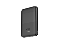 Powerbank Ksix Slim 5.000 Mah, Polímero De Litio, 10 W, Cable Usb-a A Usb-c Incluido, Carga Simultánea, Negro