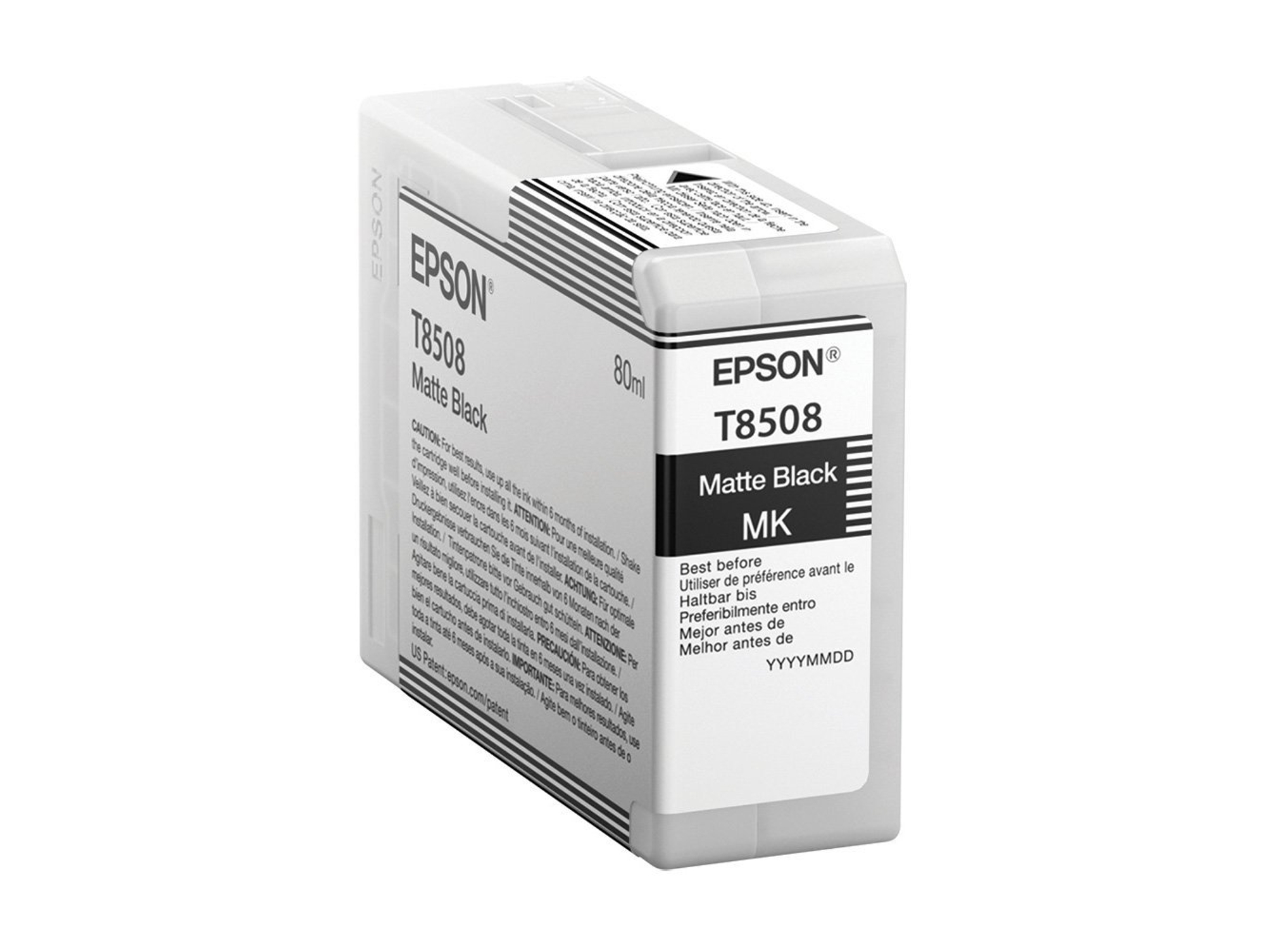Cartucho de tinta original EPSON, T8508 80 ml, Negro mate, C13T850800, T8508