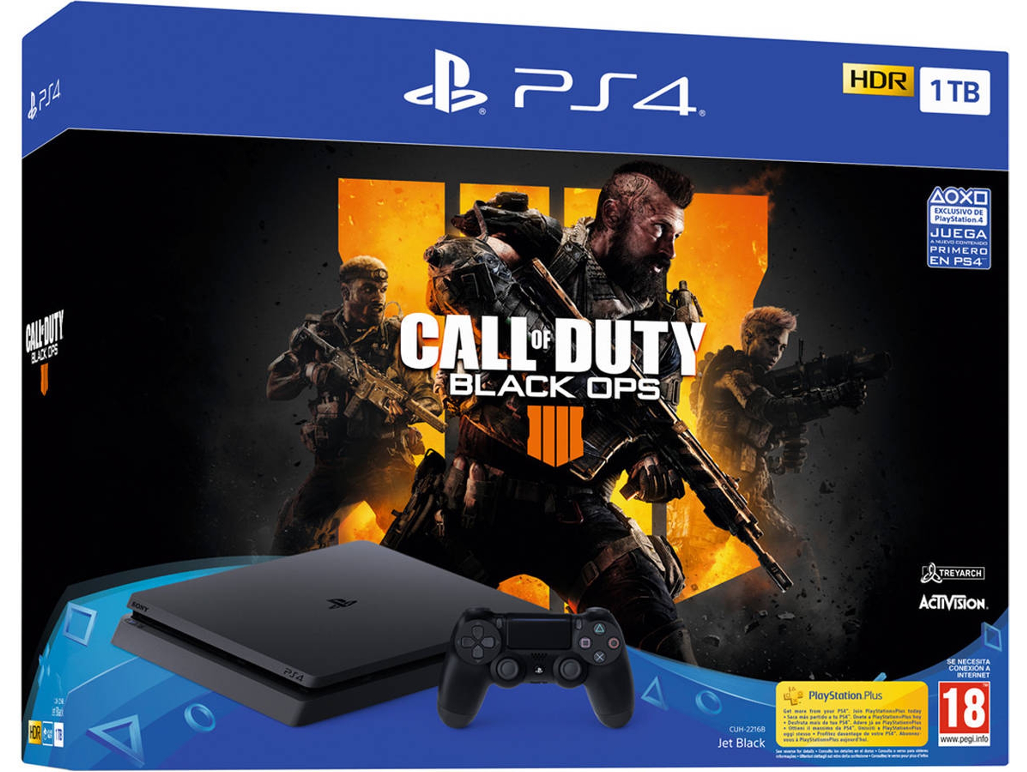 Consola PS4 Slim + Call of Duty Black Ops 4 (1 TB)