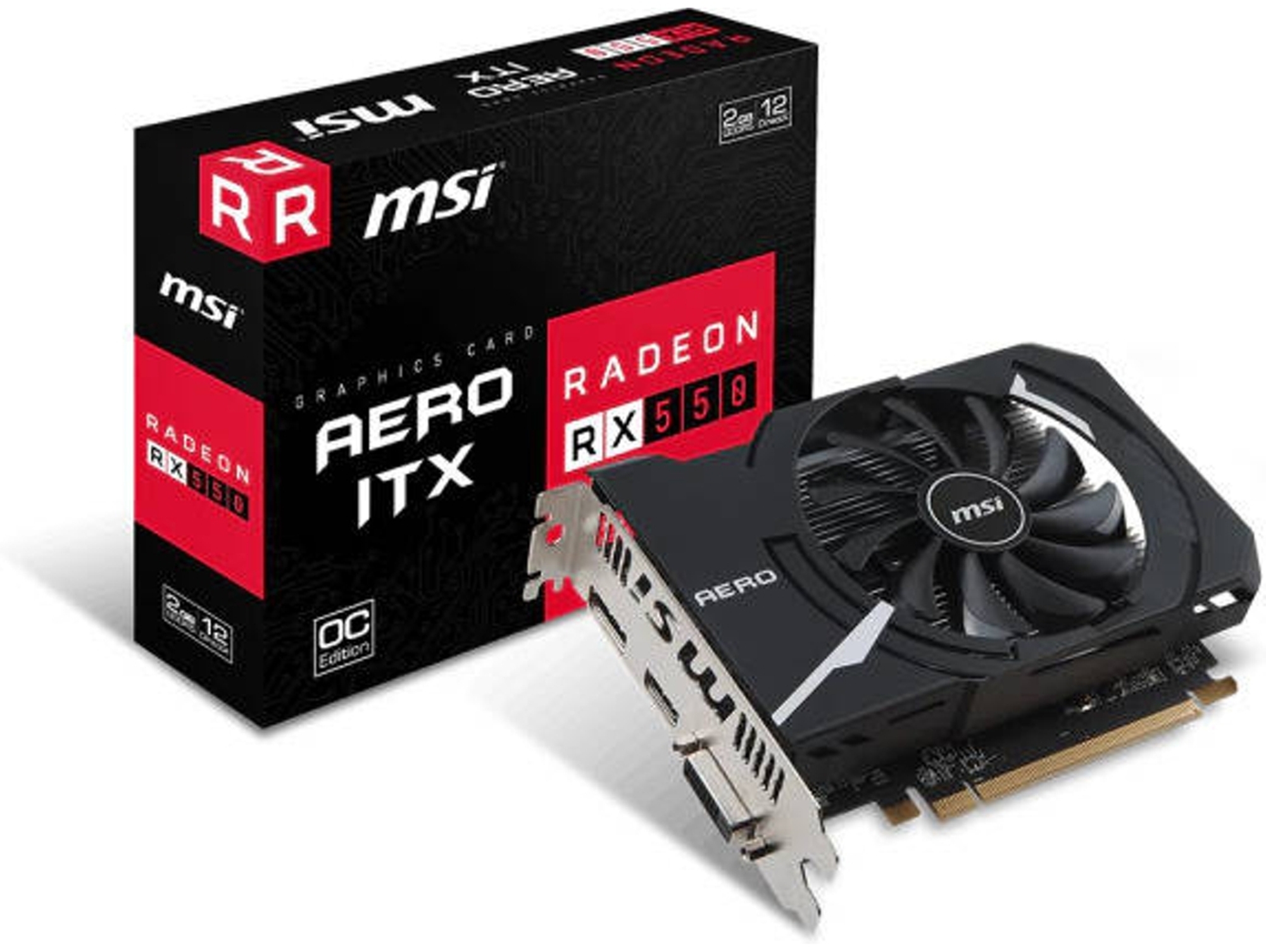 Tarjeta Gráfiaca MSI RX 550 AERO ITX 2G OC
