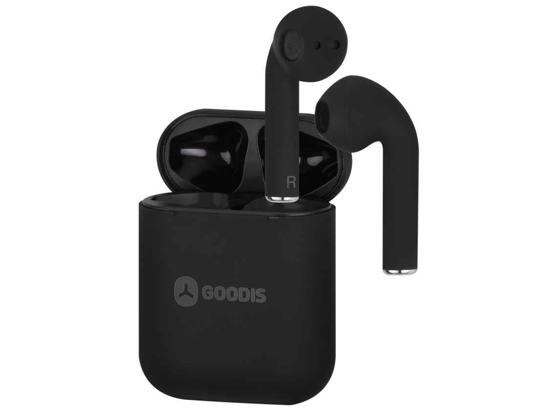 Auriculares Bluetooth True Wireless GOODIS Bt (In Ear - Micrófono - Negro)
