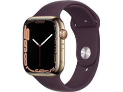 APPLE Watch Series 7 GPS+Cellular 45 mm Oro con Correa Deportiva Cereza Oscuro