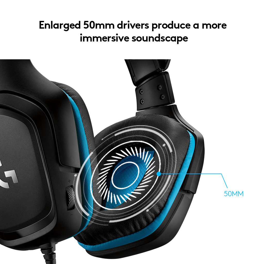 Auriculares Gaming Con Cable LOGITECH G432 DTS (Over Ear - Multiplataforma  - Negro)