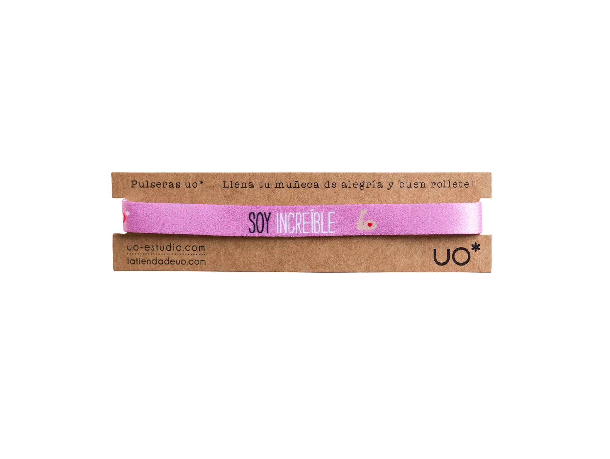Pulsera 'Soy increíble' Coral