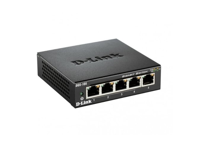 Switch Gigabit de 5 puertos D-LINK DGS105 — 2000 Mbps | 5 Portas