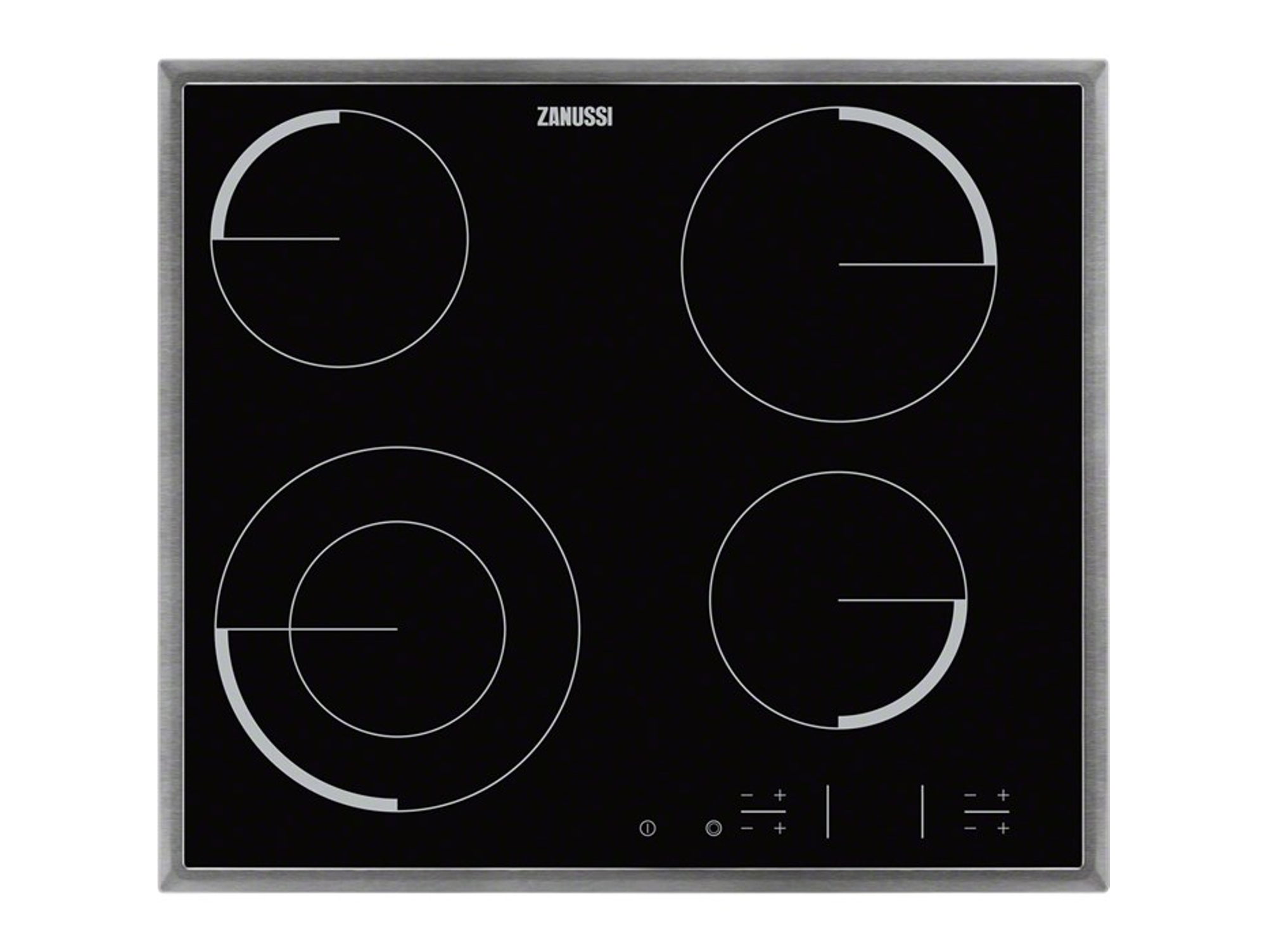 Placa de Vitrocerámica ZANUSSI ZEV6341XBA (Eléctrica - 57.6 cm - Inox)