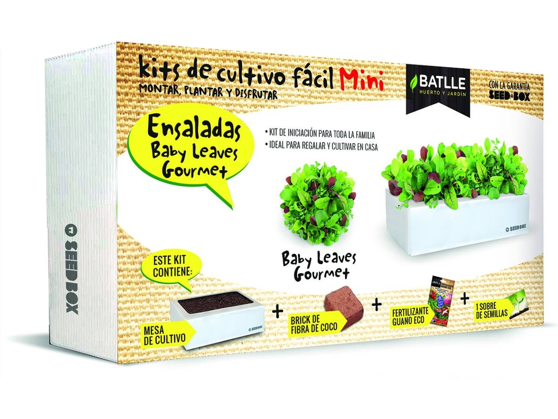 Huerto Urbano BATLLE Caja de Semillas Mini Ensaladas