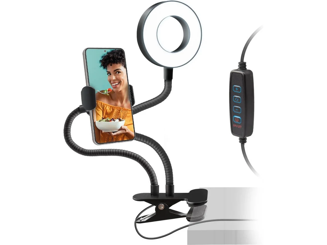 Ring Light SBS TESELFIESPOTRING (Universal - Negro)