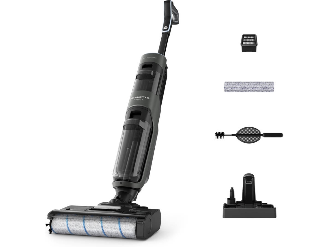 Máquina de Limpieza ROWENTA X-Clean 4 GZ5035WO | Lava y Aspira | Sistema de autolimpieza (Autonomía: 50 min - Gris y Negro)