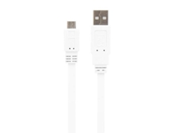 Cable FLAT USB-MICRO TNB 30 Cm Máximo 2.4A Blanco