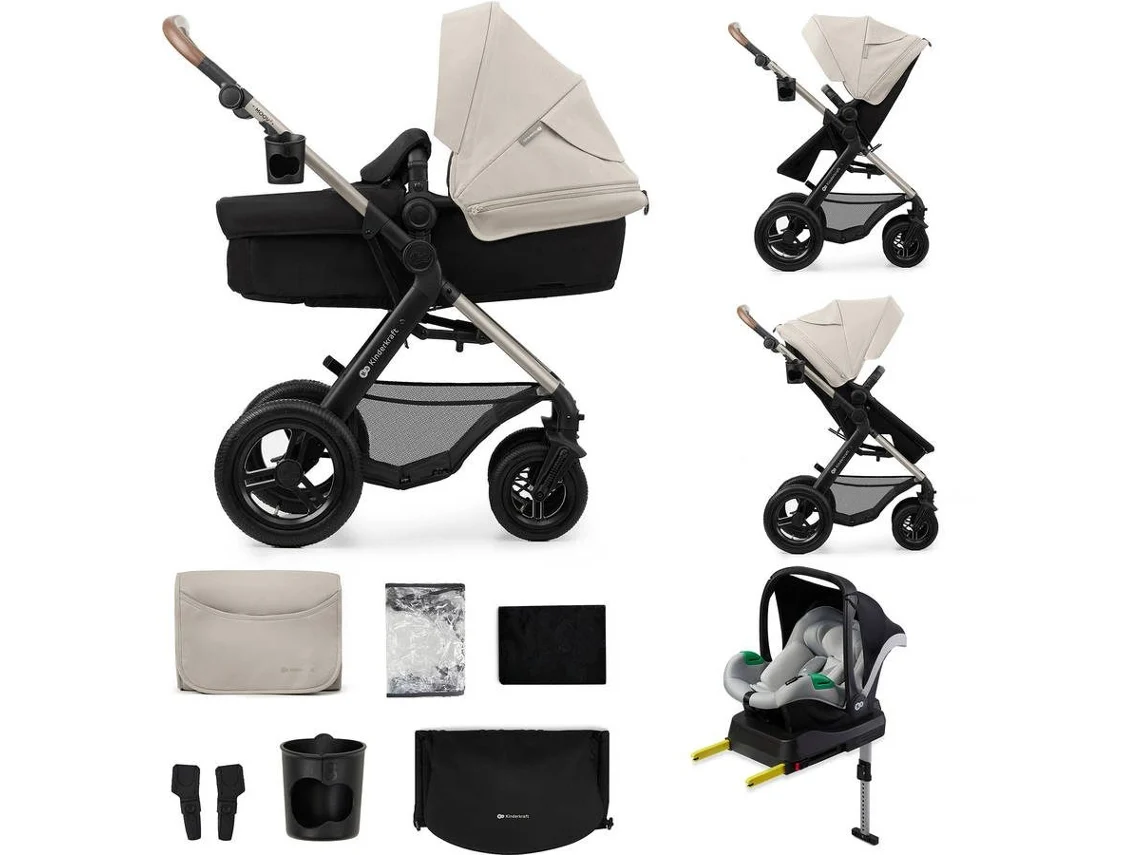 Coche De Bebé Multifuncional Kinderkraft Moov 2 Air 4 En 1 (gris)