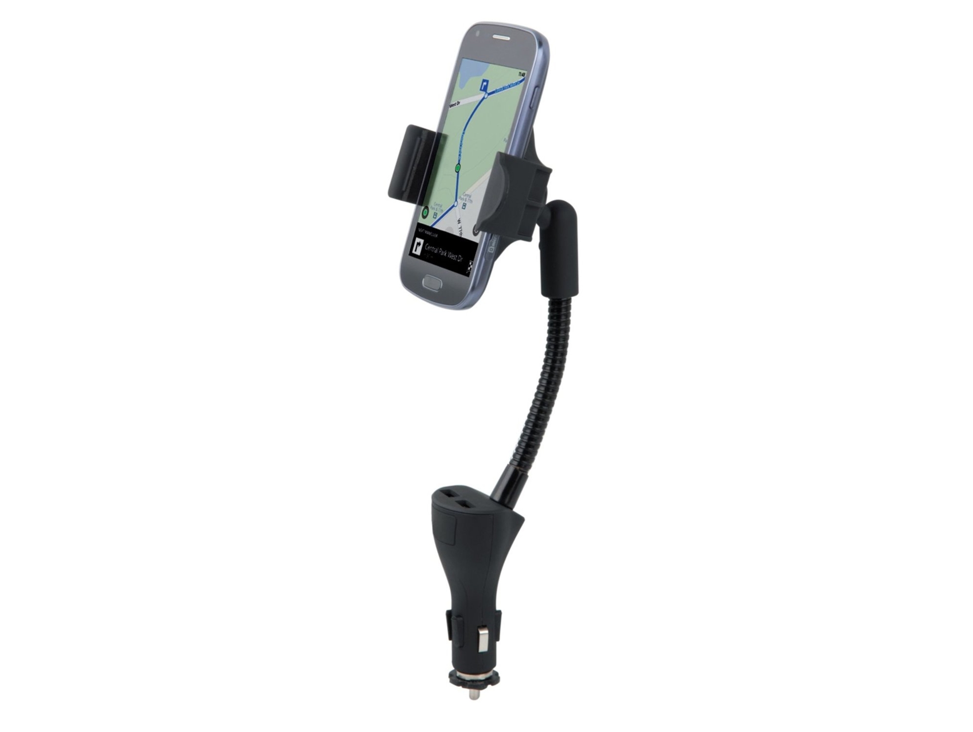 Soporte de Coche USB Universal MUVIT Negro