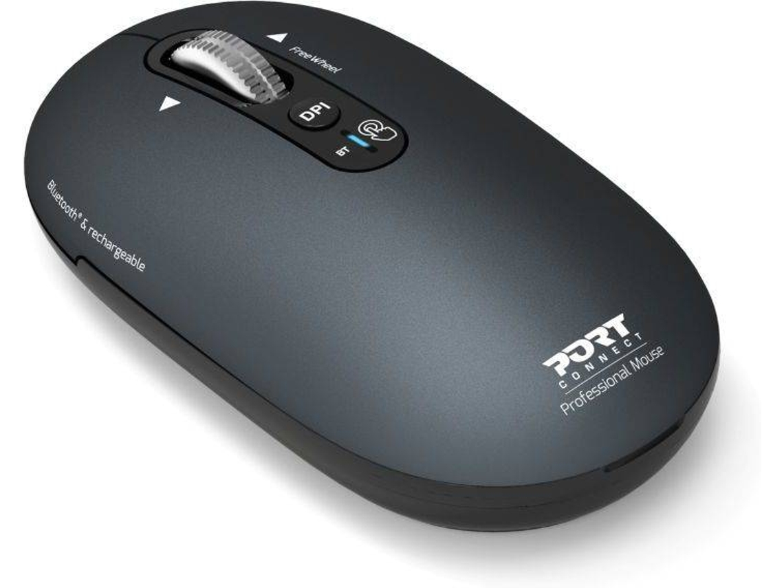 Ratón inalámbrico PORT DESIGNS Pure Mac (3200 ppp - Gris)