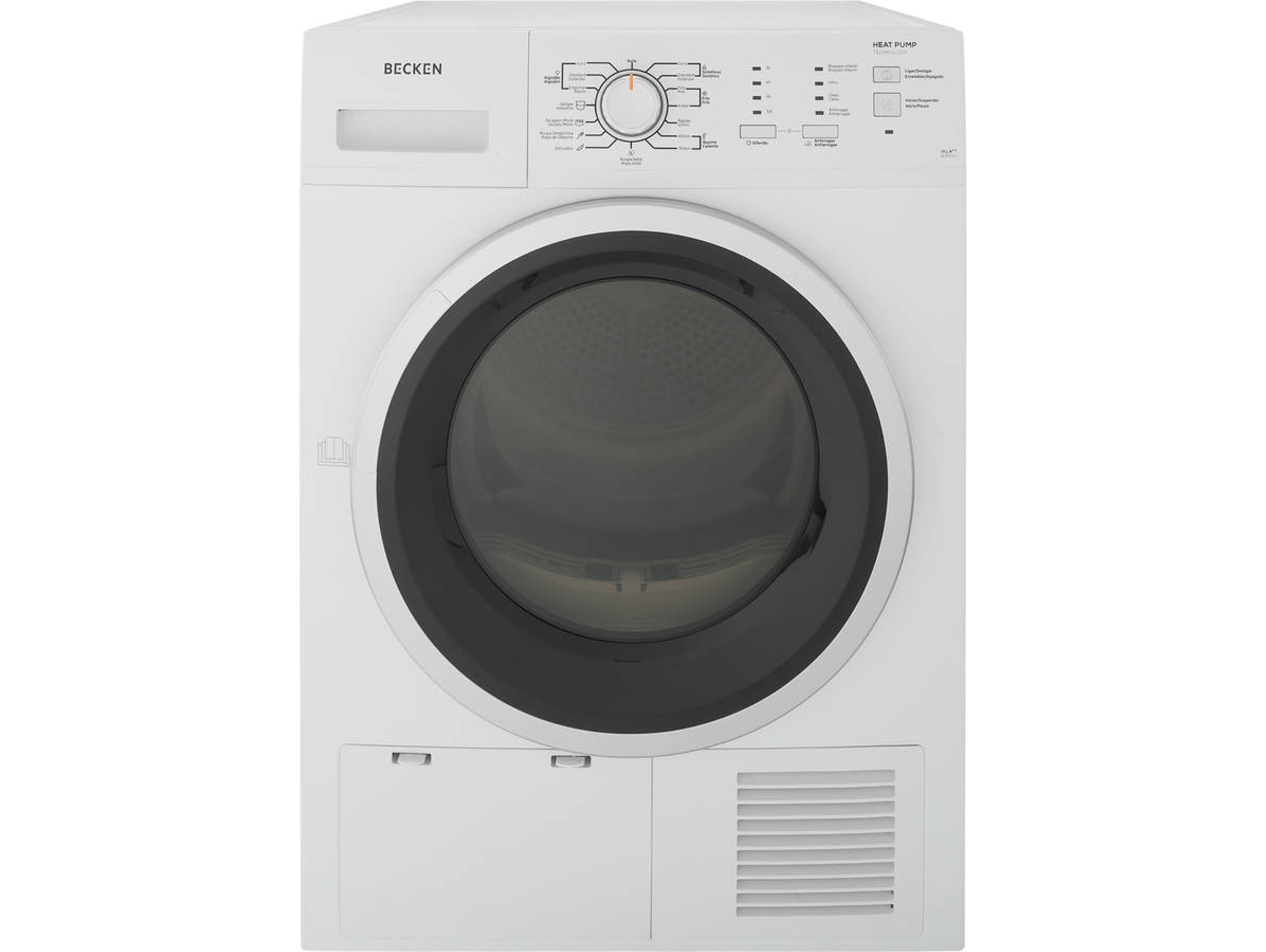 Secadora Reacondicionada BECKEN BDM2741 Hp (Grado A - 8 kg - Bomba de Calor - Blanco)