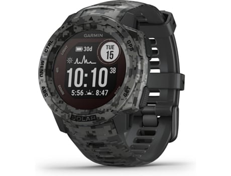 Reloj Deportivo GARMIN Instinct Solar (Bluetooth - Hasta 54 días de autonomía con energía solar - Gris)