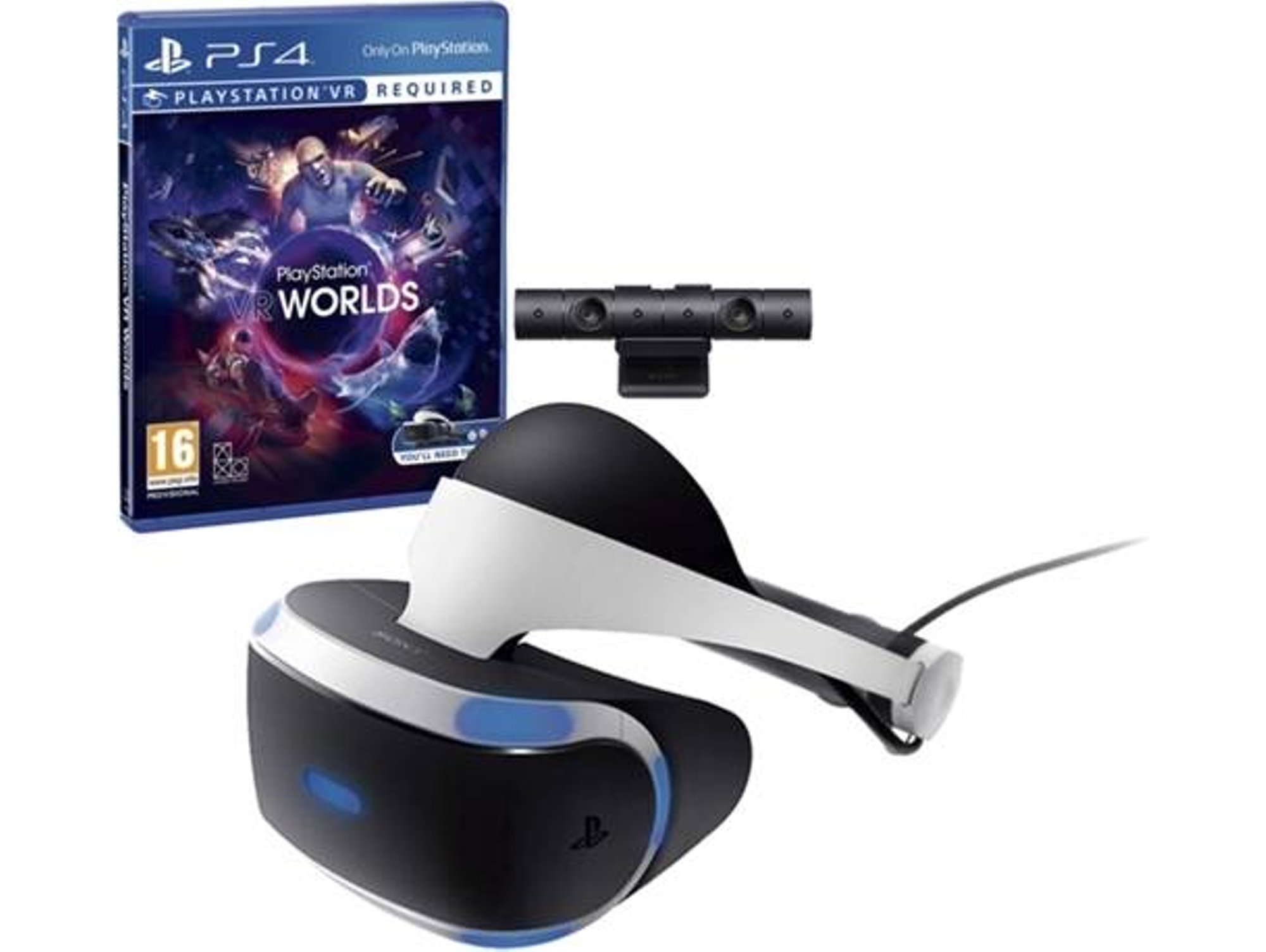 Gafas Playstation VR + Cámara + Juego VR Worlds para PS4