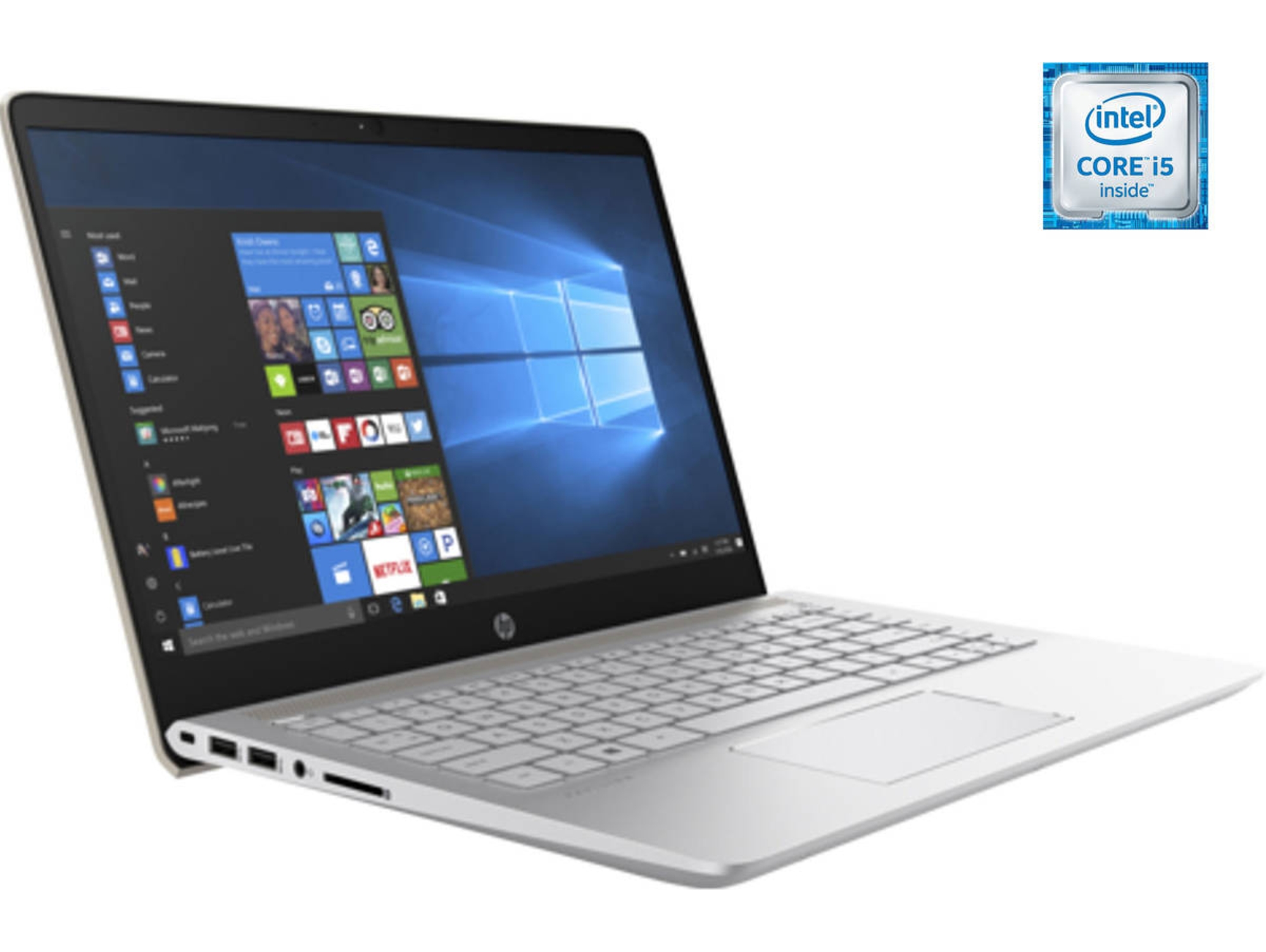Portátil Reacondicionado HP Pavilion 14-BF107NS Oro (Grado C - 14'' - i5-8250U - 8 GB RAM - 256 GB SSD )