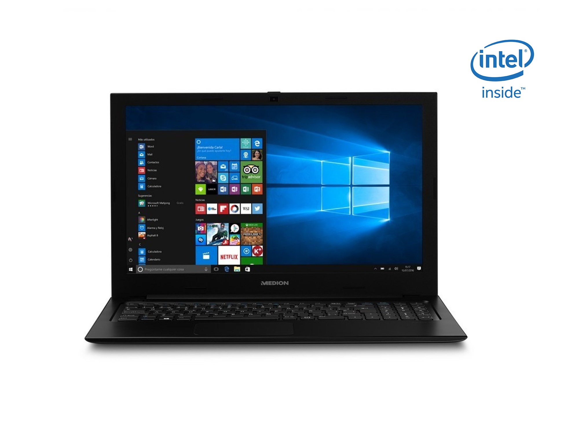 Portátil 15,6'' MEDION S6219-MD60509 Gris (Celeron N3710 - 4 GB RAM - 1 TB HDD + 256 GB SSD )