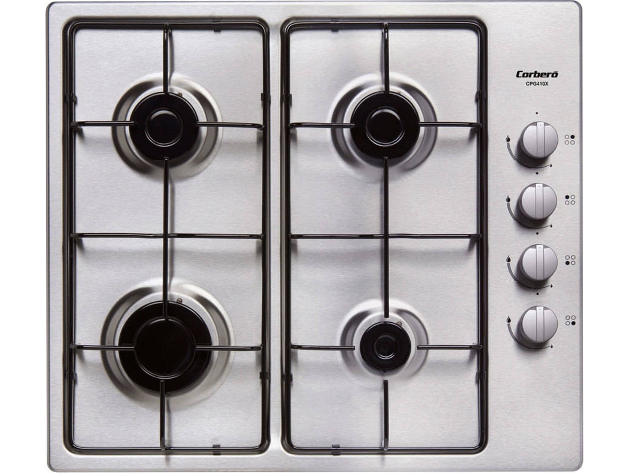 Placa de Gas CORBERO CPG410X (Gas Butano-propano - 58 cm - Inox)