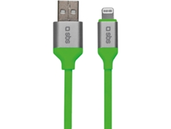 Cable SBS Fluo (USB - Lightning - 1.5 m - Verde)