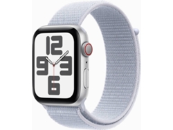 APPLE Watch SE 2024 GPS + Cellular 44mm Aluminio Plata con Loop Deportiva Azul Nube