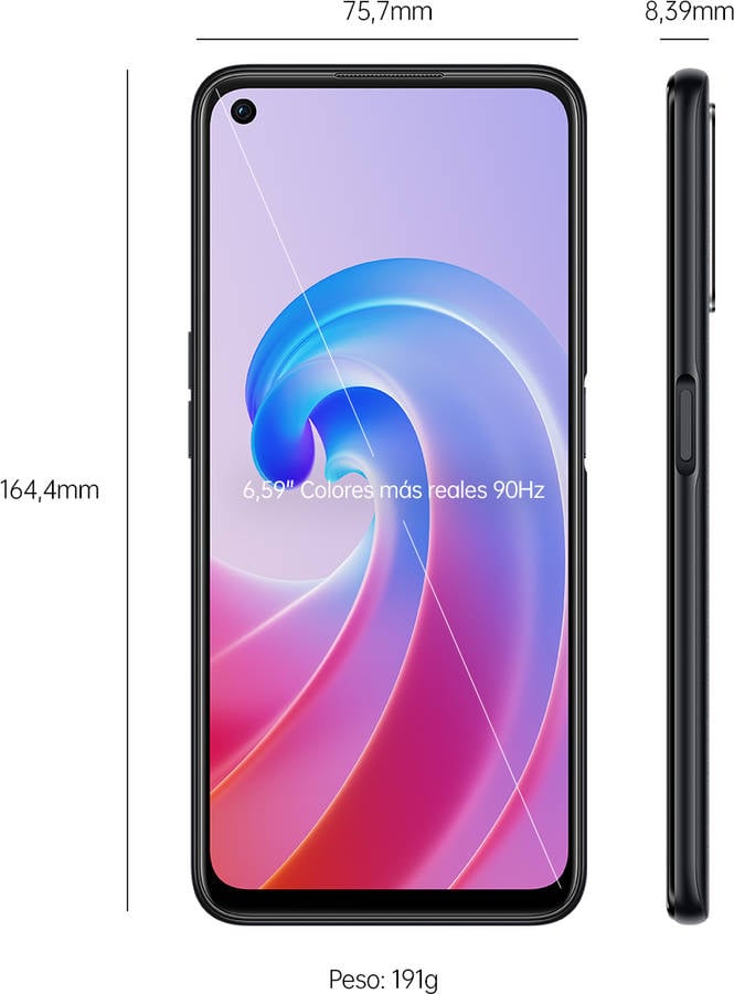 Smartphone OPPO A96 (6.59'' - 8 GB - 128 GB - Negro)