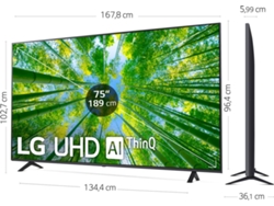 TV LG 75UQ80006LB (LED - 75'' - 189 cm - 4K Ultra HD - Smart TV)