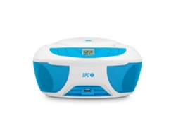 Radio Boombox c/ Lector CD SPC 4500A - (Azul - AM/FM - Pilas y Corriente)