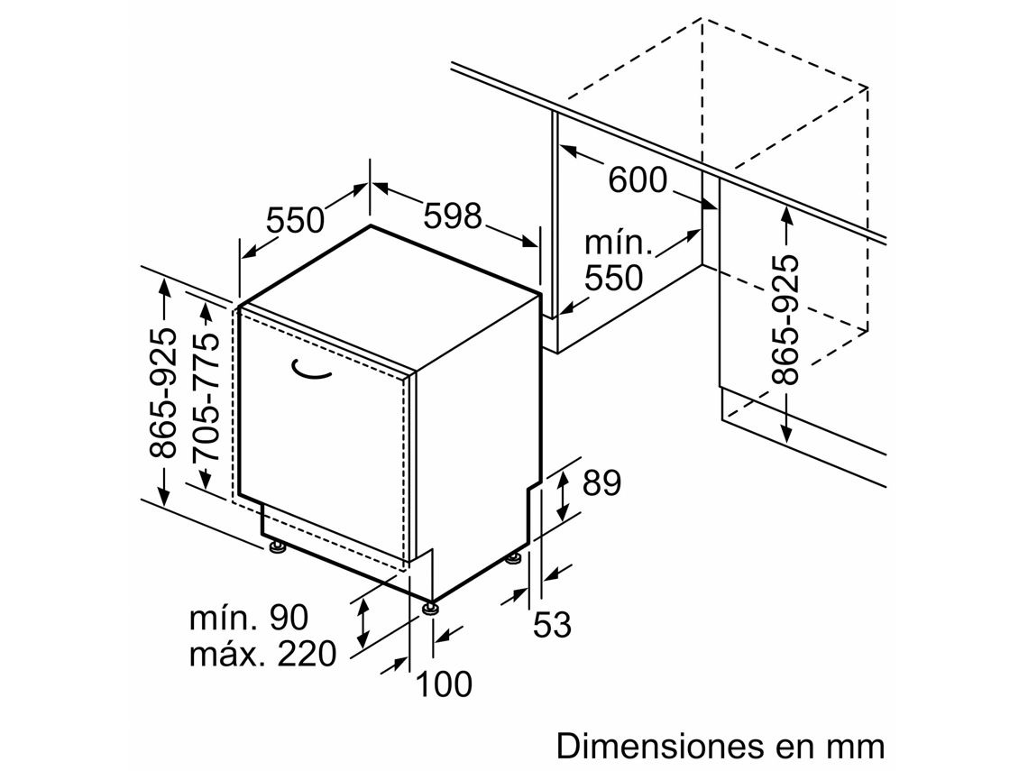 Lavavajillas Integrable SIEMENS - SX65ZX07CE (60 cm - Clase B - Negro)