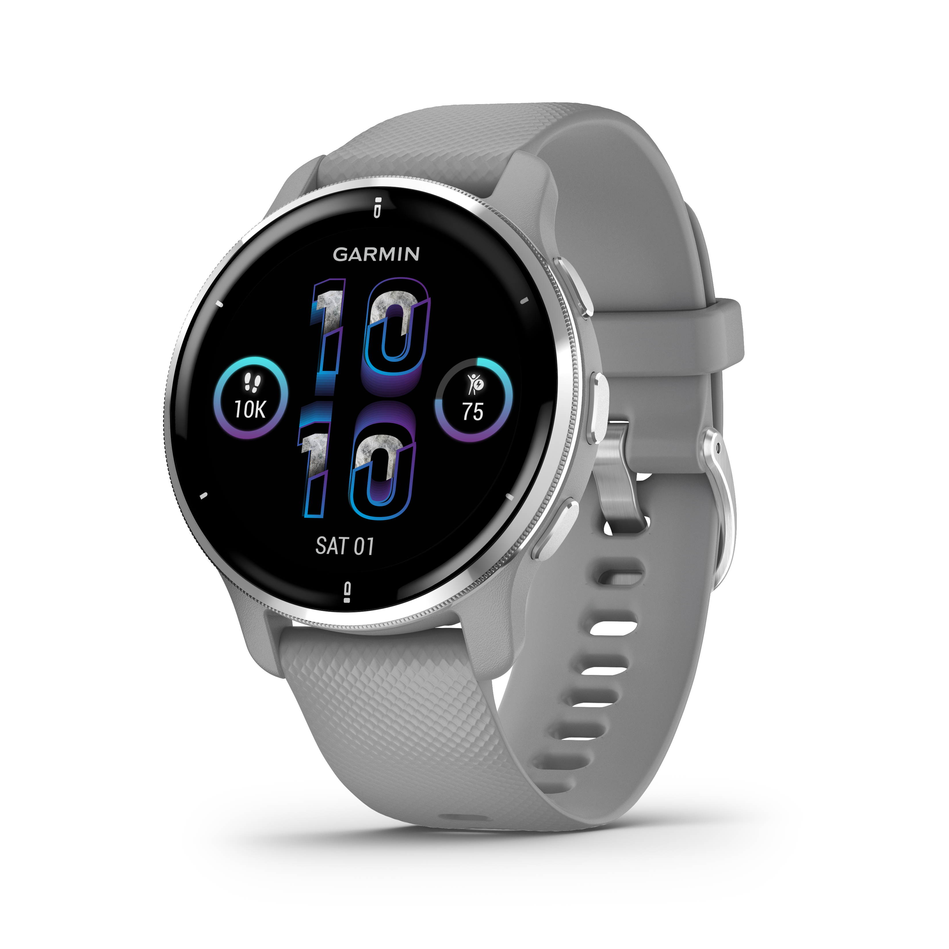 Reloj Deportivo GARMIN Venu 2 Plus (Bluetooth - Hasta 9 días de autonomía - Plata)