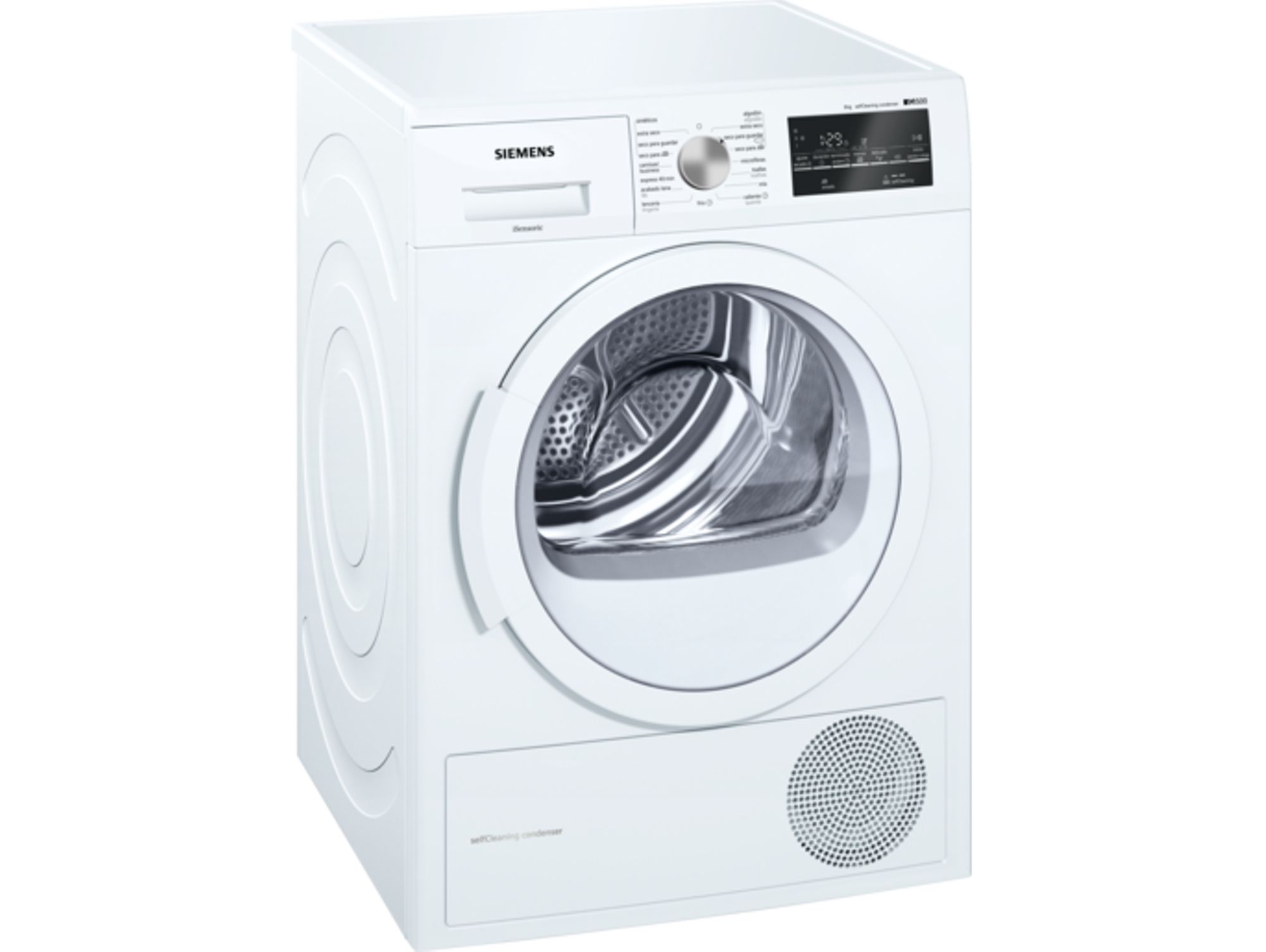 Secadora SIEMENS WT4G42ES iQ500 (8 kg - Bomba de Calor - Blanco)
