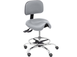 Taburete de Oficina PYC Zarza Cinzento (Similpiel)
