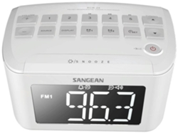 Radio Despertador SANGEAN RCR-24 (Blanco - Digital - AM/FM - Pilas y Corriente - Alarma Doble - Función Snooze)