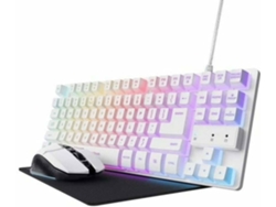 Pack Teclado TKL RGB + Ratón Inalámbrico RGB + Alfombrilla Trust GXT 794 (Teclado Layout ES - Blanco)