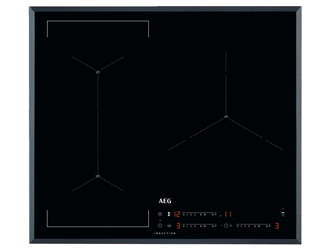 Placa de Inducción AEG IAE63421FB (Eléctrica - 52 cm - Negro)